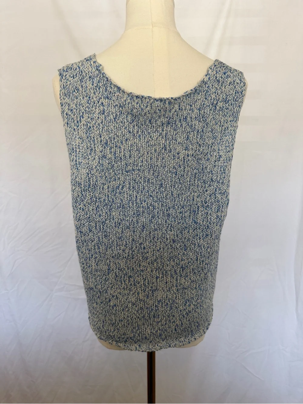 Altar’d State Textured Knit Button-Front Tank Top - Light Blue - Picture 4 of 4